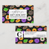 Cooler Niedlicher Glitzer Confetti Donuts Hallowee Rabattkarte (Vorne/Hinten)