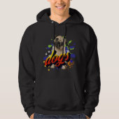 Cooler niedlicher Hundefreund Schwarz Hoodie (Vorderseite)