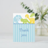 Cooler niedlicher Junge Dinosaurier Danke Postkart Postkarte (Stehend Vorderseite)
