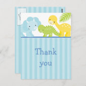 Cooler niedlicher Junge Dinosaurier Danke Postkart Postkarte (Vorne/Hinten)