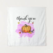 cooler niedlicher, moderner gelber Kürbisliebhaber Wandteppich (Vorderseite)