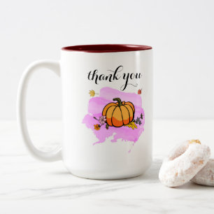 cooler niedlicher, moderner gelber Kürbisliebhaber Zweifarbige Tasse