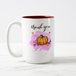 cooler niedlicher, moderner gelber Kürbisliebhaber Zweifarbige Tasse