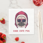 Cooler Niedlicher Mops Serviette (Beispiel)