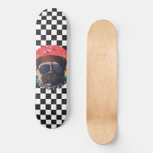Cooler niedlicher Mops Skateboard (Vorderseite)