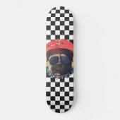 Cooler niedlicher Mops Skateboard (Vorderseite)