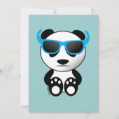 Cooler niedlicher Panda-Bär mit Sonnenbrille Einla Einladung (Vorderseite)