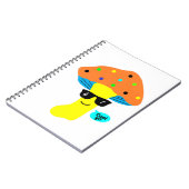 cooler niedlicher Pilz mit Brille Notizblock (Linke Seite)