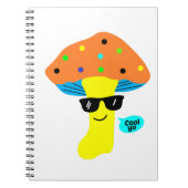 cooler niedlicher Pilz mit Brille Notizblock (Vorderseite)