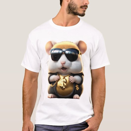 Cooler, Niedlicher und fließender Hamster T-Shirt (Vorderseite)