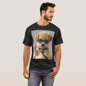 Cooler, Niedlicher und sorgloser Hund T-Shirt (Vorne ganz)