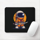Cooler Ninja in Astronauten-Kostüm  Mousepad (Mit Mouse)