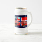 Cooler Norwegen-Bier-Tassenentwurf Bierglas (VorderseiteRechts)