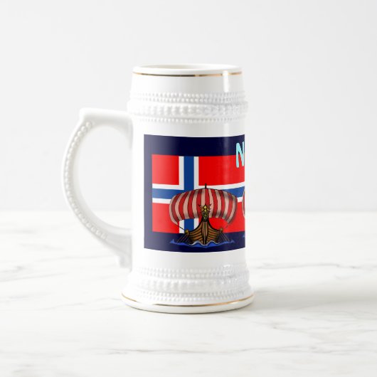 Cooler Norwegen-Bier-Tassenentwurf Bierglas (Links)