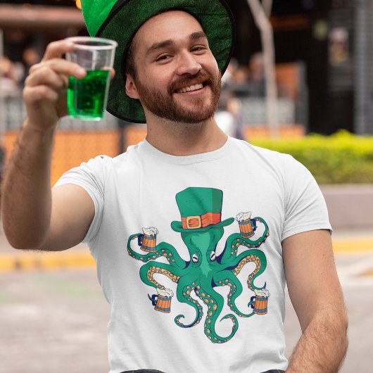 Cooler Octopus Leprechaun St. Patrick's Day T-Shirt
