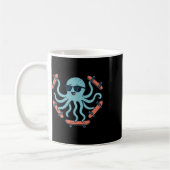 Cooler Oktopus Skateboard-Cartoon Kaffeetasse (Links)