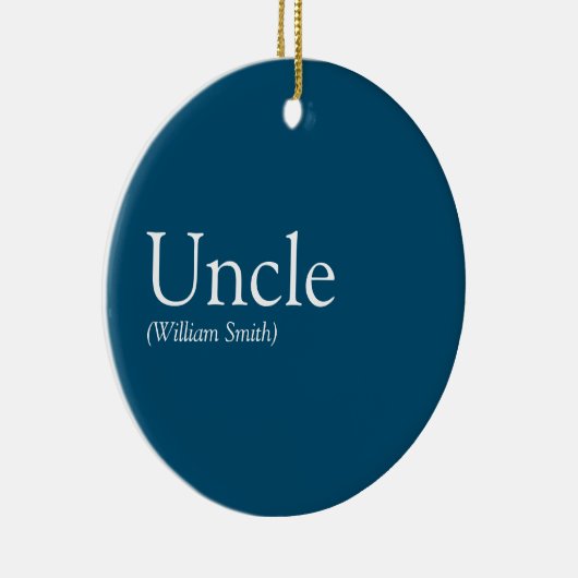 Cooler Onkel, funktionale Definition Modernes Blau Keramik Ornament (Rechts)