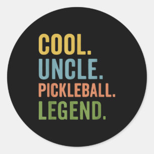 Cooler Onkel Pickleball-Legende Runder Aufkleber