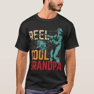 Cooler Opa angelt Fische Lustiger Fischer Angelspo T-Shirt