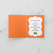 Cooler orange Geburtstagskarnele Karte (Innenseite)