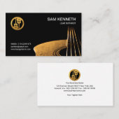 Cooler orange Wasser-Farbgitarren-Gitarrist Visitenkarte (Vorne/Hinten)