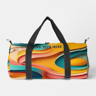Cooler orangefarbener Tasche mit bearbeitbarem Tex