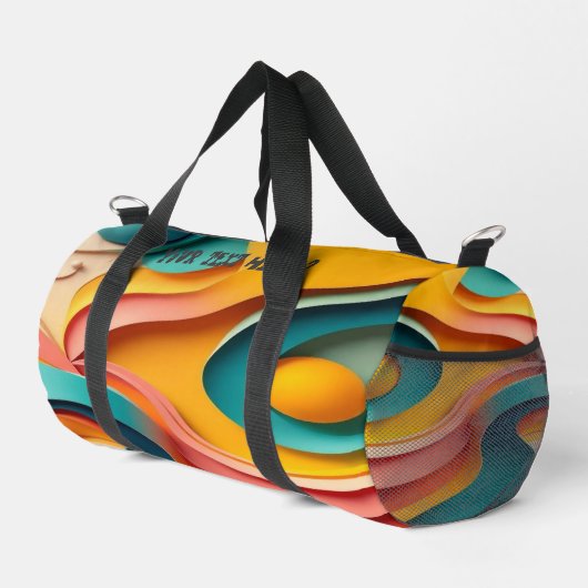 Cooler orangefarbener Tasche mit bearbeitbarem Tex (Rechte Ecke)