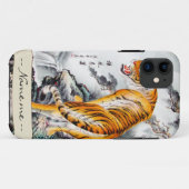 Cooler orientalischer chinesischer flaumiger Tiger Case-Mate iPhone Hülle (Rückseite (Horizontal))