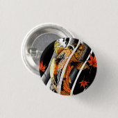 Cooler orientalischer Japaner Koi glückliche Button (Vorne & Hinten)