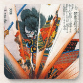 Cooler orientalischer Japaner Kunioshi Getränkeuntersetzer (Vorderseite)