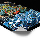 Cooler orientalischer japanischer Alte Legendäre D Poster (Ecke)