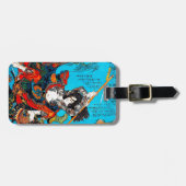 Cooler orientalischer japanischer alter gepäckanhänger (Vorderseite horizontal)