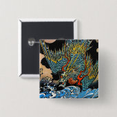 Cooler orientalischer japanischer alter legendärer button (Vorne & Hinten)