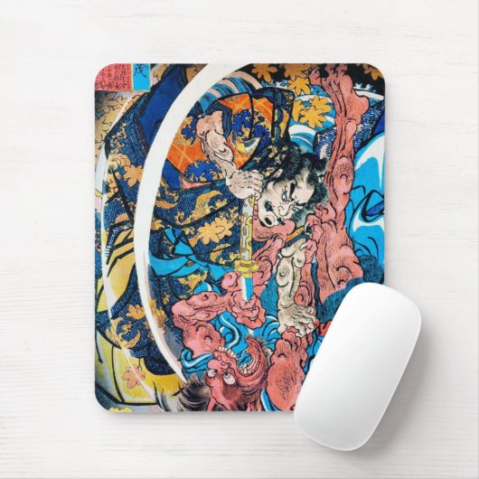 Cooler orientalischer japanischer Ancient Samurai  Mousepad (Mit Mouse)