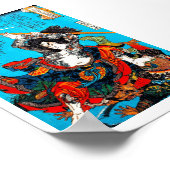 Cooler orientalischer japanischer Ancient Samurai Poster (Ecke)