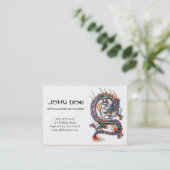 Cooler orientalischer japanischer Drache mit Visitenkarte (Stehend Vorderseite)