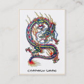 Cooler orientalischer japanischer Drache mit Visitenkarte (Rückseite)