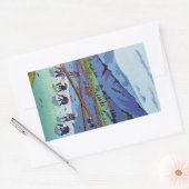 Cooler orientalischer japanischer Kasamatsu-Reis Rechteckiger Aufkleber (Umschlag)