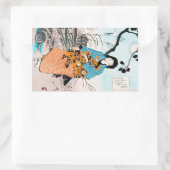 Cooler orientalischer japanischer Klassiker Rechteckiger Aufkleber (Tasche)