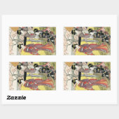 Cooler orientalischer japanischer Klassiker Rechteckiger Aufkleber (Blatt)