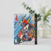 Cooler orientalischer japanischer Legendär Hero Sa Postkarte (Stehend Vorderseite)