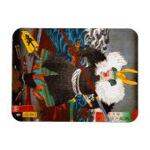 Cooler orientalischer japanischer Legendär Samurai Magnet (Horizontal)