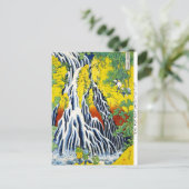 Cooler orientalischer japanischer Wasserfall Postkarte (Stehend Vorderseite)