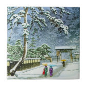 Cooler orientalischer japanischer Watercolor Fliese (Vorderseite)