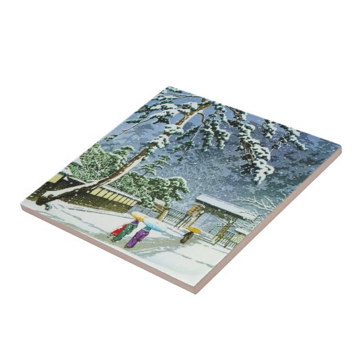 Cooler orientalischer japanischer Watercolor Fliese (Seite)