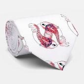 Cooler orientalischer japanisches Rosa Koi Karpfen Krawatte (Gerollt)