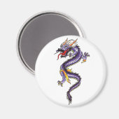 Cooler Orientalischer Lila Drachenmagnet Magnet (Vorderseite/Rückseite)