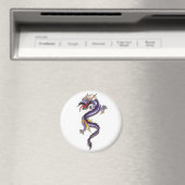 Cooler Orientalischer Lila Drachenmagnet Magnet (In Situ (Geschirrspüler))