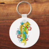 Cooler orientalischer Regenbogen-Koi-Karpfen Schlüsselanhänger (Vorderseite)
