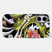 Cooler orientalischer Schwarzer Tintenfisch Case-Mate iPhone Hülle (Rückseite (Horizontal))